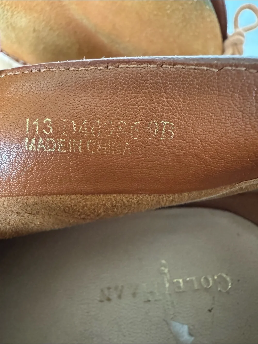 Cole Haan Cognac Suede Wedge Ankle Booties 9